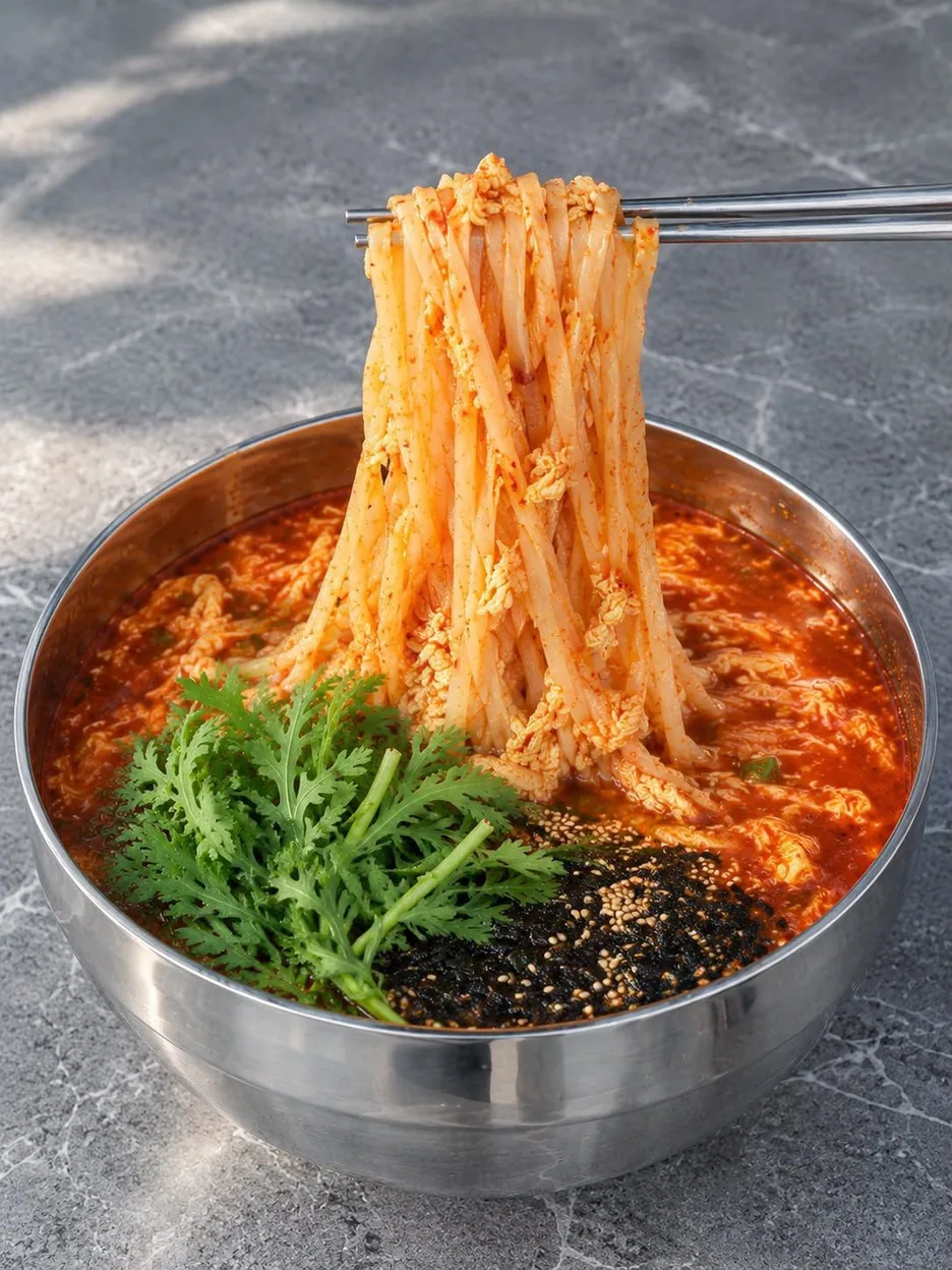 담양군 칼국수 명호공주얼큰이칼국수,쭈꾸미 얼큰이칼국수 면발