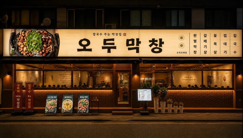 순천시 곱창 오두막창 순천조례점 대표