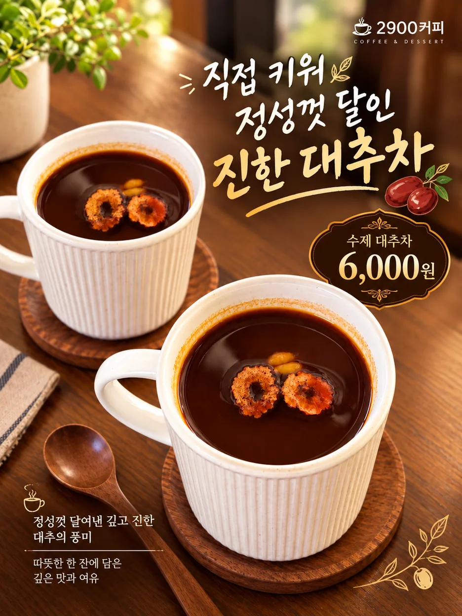 북구 카페 2900커피의 정성 가득한 수제 대추차