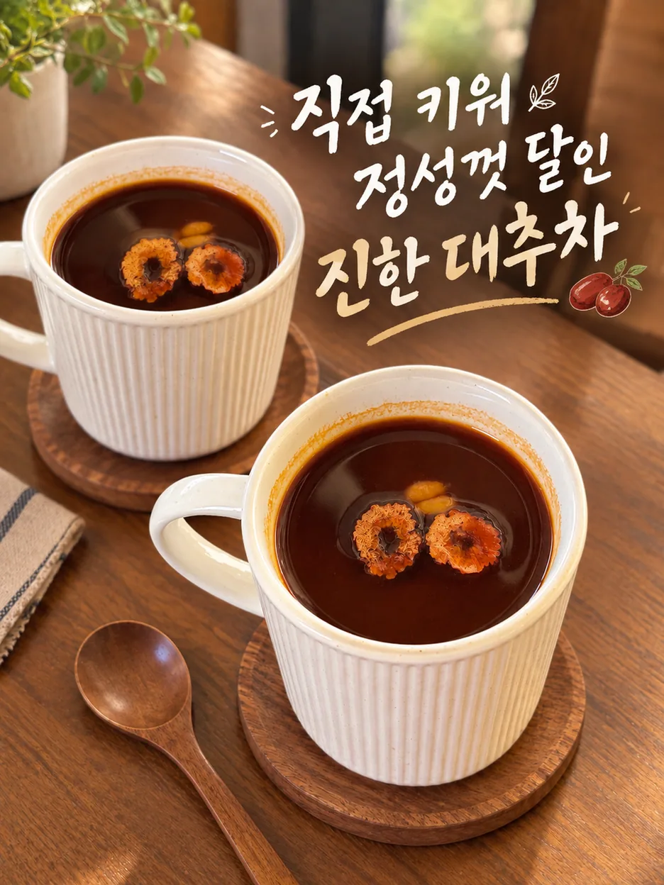 북구 카페 2900커피의 진하고 따뜻한 수제 대추차