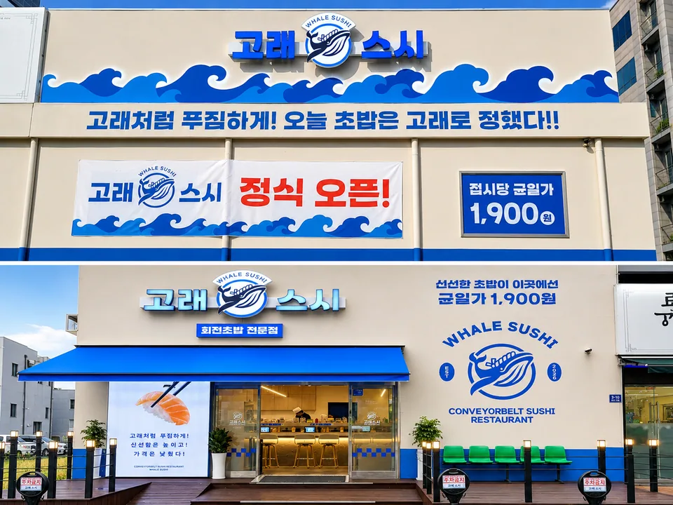 순천시 초밥 고래스시 외관 전경