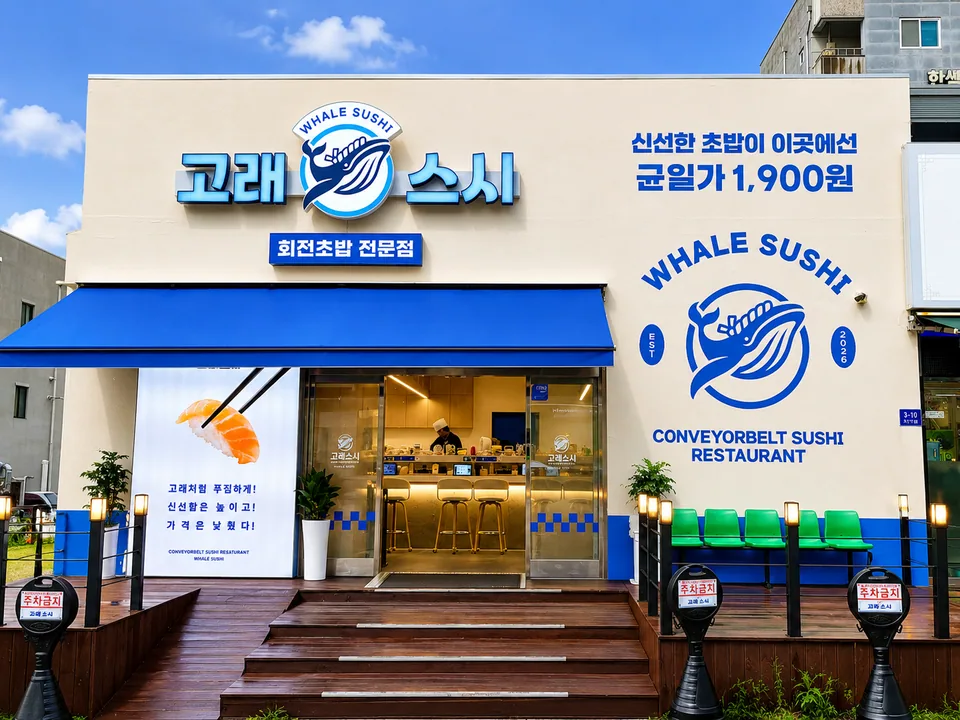 순천시 초밥 고래스시 입구 모습